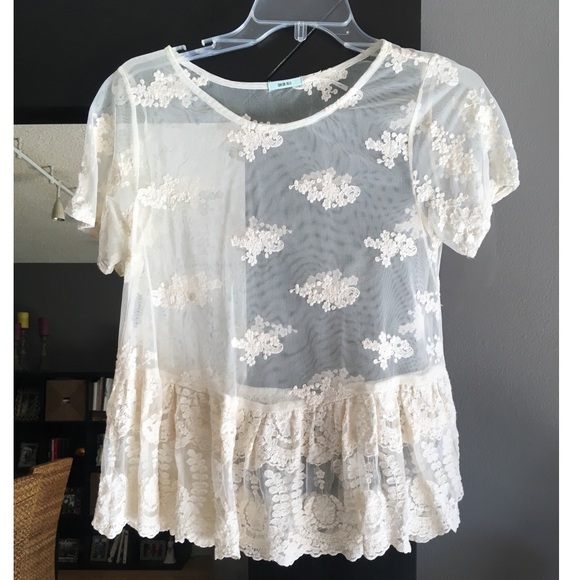 Urban Outfitters Tops - Kimchi Blue • Lace Peplum Top